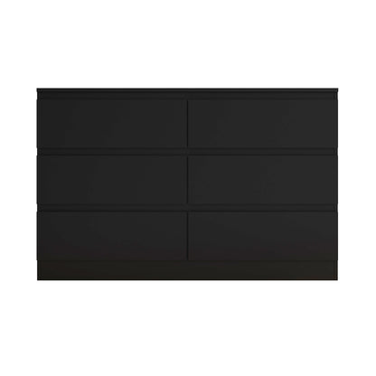 FWStyle Stora 6-Drawer Wide Chest – Matt Black