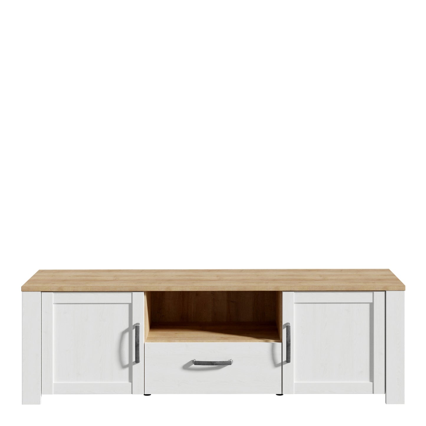 Bohol TV Unit 2 Door 1 Drawer in White and Oak