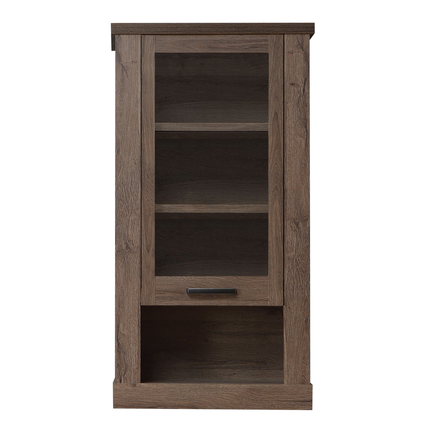 Corona 1 Door Wall Display Cabinet in Tabak Oak