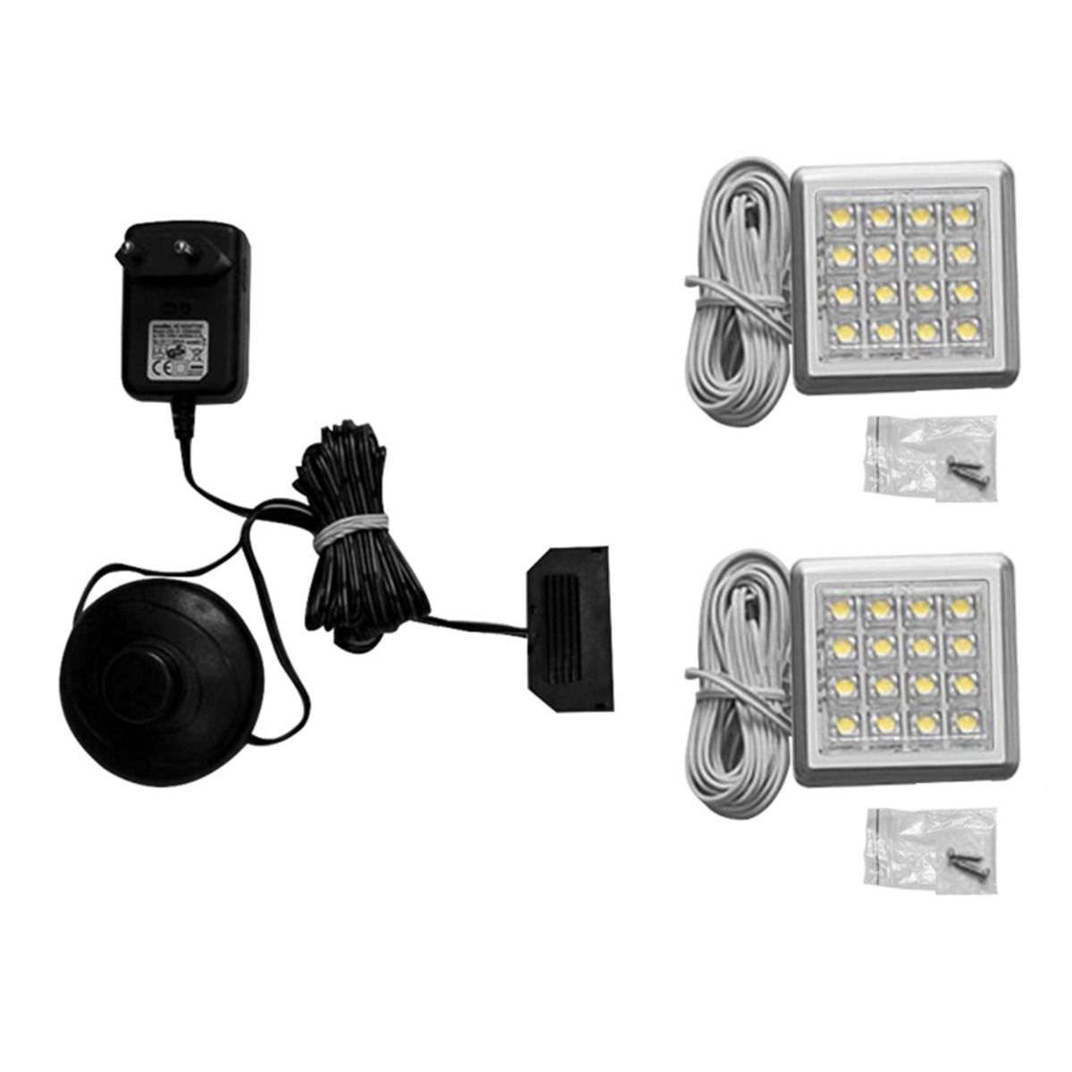 LED Down Light Set for Cabinets with Foot Switch