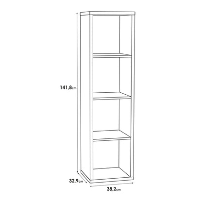 Mauro 3 Shelves Storage Unit in Matt White