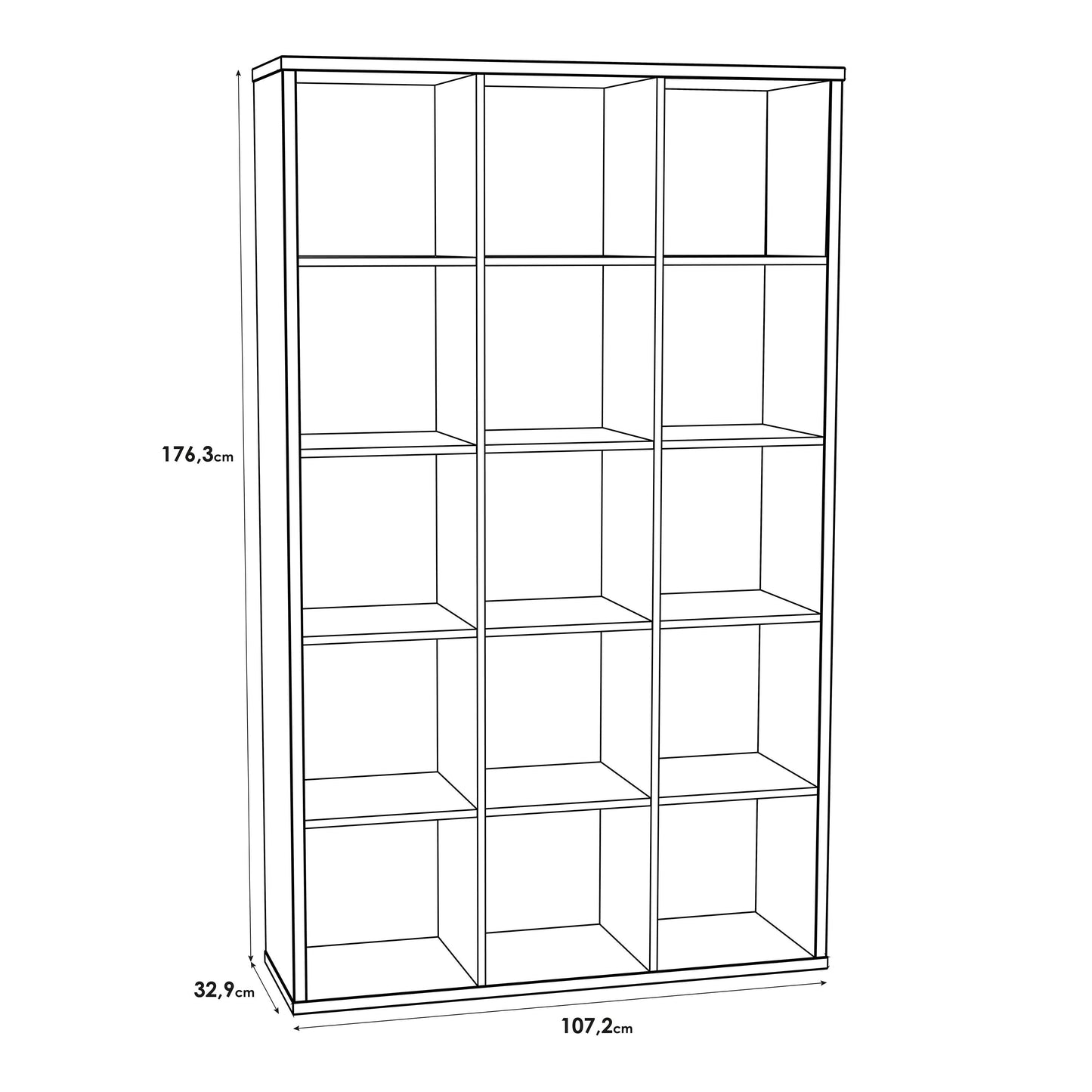 Mauro 3x5 Storage Unit in Sonoma Oak