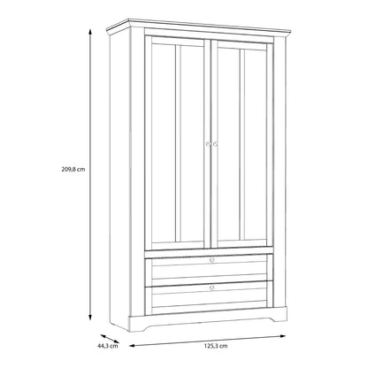Illoppa Display Cabinet in Snowy Oak/Oak Nelson