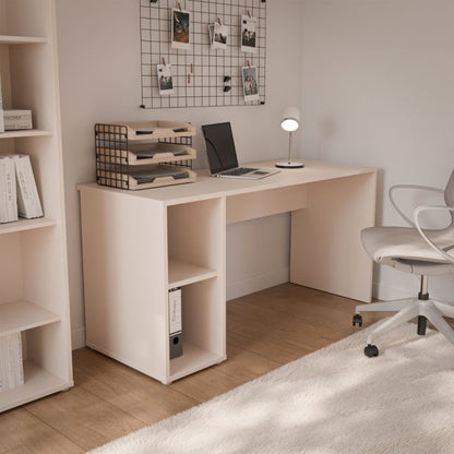 Alice Springs Desk with Open Shelf Storage in Sand