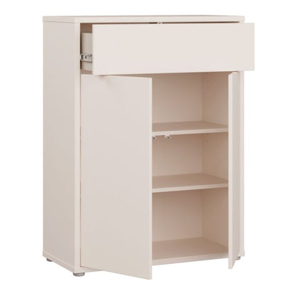 Alice Springs Shoe Cabinet with 2 Doors Push-to-Open & 1 Drawer Push-to-Open in Sand