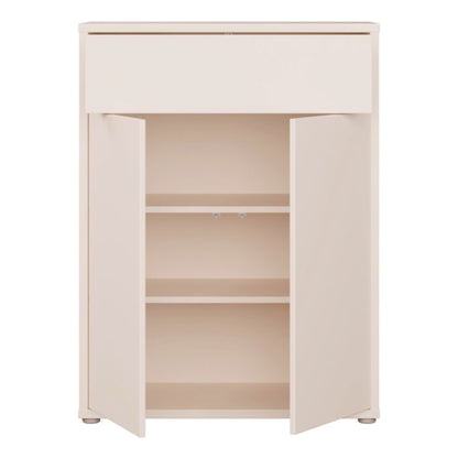 Alice Springs Shoe Cabinet with 2 Doors Push-to-Open & 1 Drawer Push-to-Open in Sand