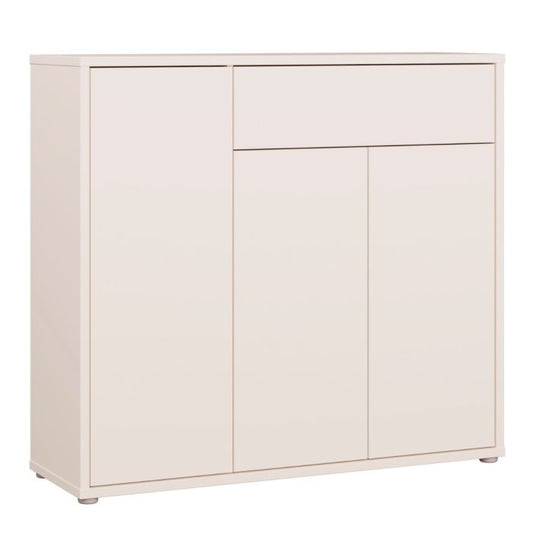 Alice Springs Shoe Cabinet with 3 Doors Push-to-Open & 1 Drawer Push-to-Open in Sand