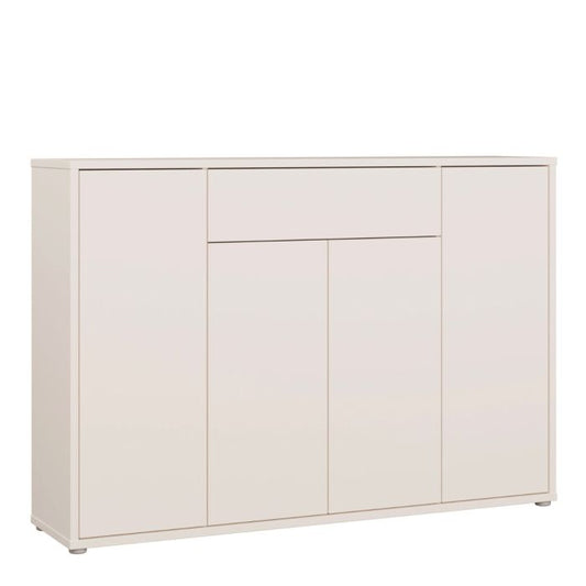 Alice Springs Shoe Cabinet with 4 Doors Push-to-Open & 1 Drawer Push-to-Open in Sand
