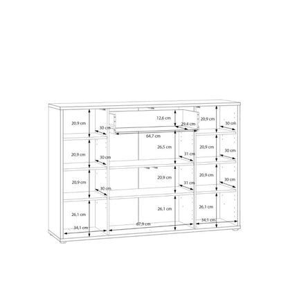 Alice Springs Shoe Cabinet with 4 Doors Push-to-Open & 1 Drawer Push-to-Open in Sand
