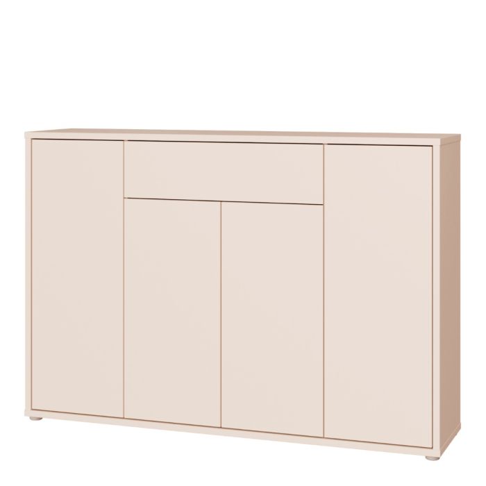 Alice Springs Sideboard with 4 Doors Push-to-Open & 1 Centralised Drawer Push-to-Open in Sand