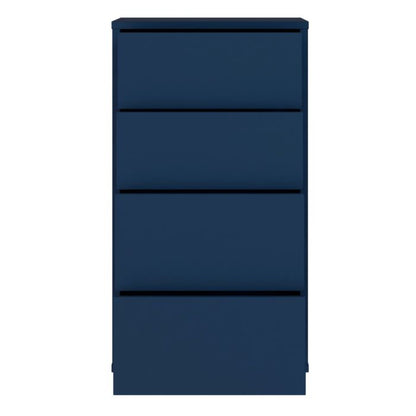 Alice Springs Tall 4 Drawer Chest with Push-to-Open Drawers in Night Blue