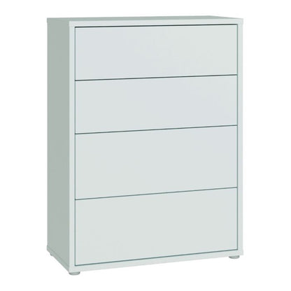 Alice Springs 4 Drawer Chest with Push-to-Open Drawers in Light Grey
