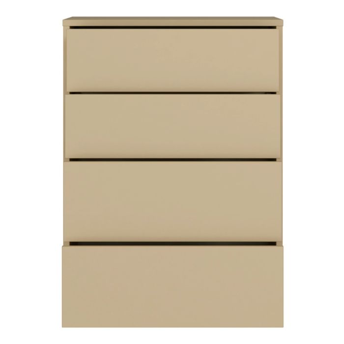 Alice Springs 4 Drawer Chest with Push-to-Open Drawers in Butter Yellow