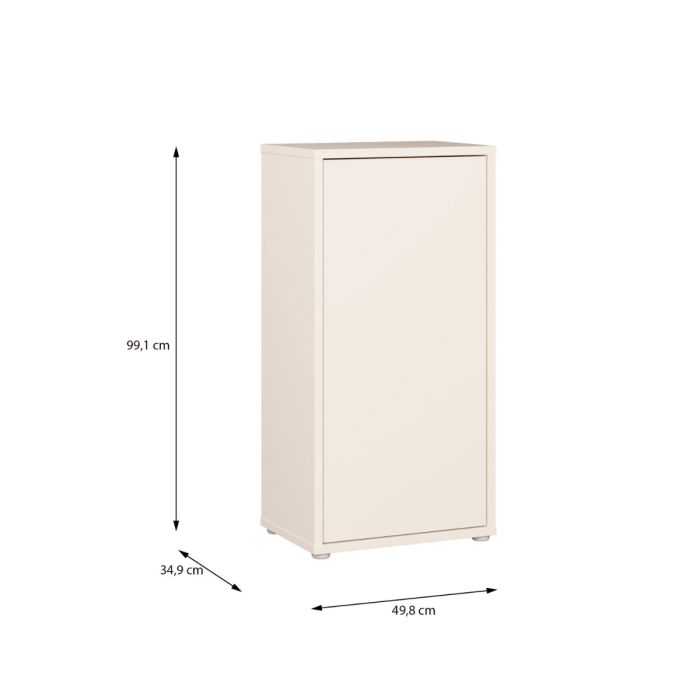 Alice Springs 1 Door Cupboard with Push-to-Open Door in Sand