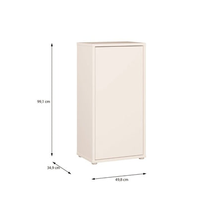 Alice Springs 1 Door Cupboard with Push-to-Open Door in Sand