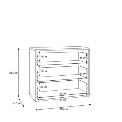 Alice Springs 3 Drawer Chest with Push-to-Open Drawers in Elegancia Oak