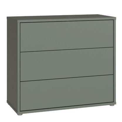 Alice Springs 3 Drawer Chest With Push-to-Open in Sage Green