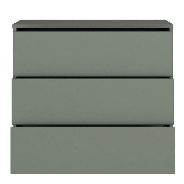 Alice Springs 3 Drawer Chest With Push-to-Open in Sage Green
