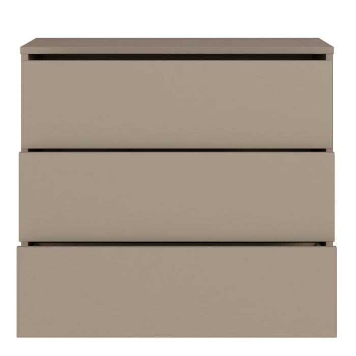 Alice Springs 3 Drawer Chest With Push-to-Open Drawers in Taupe