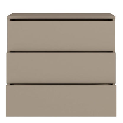 Alice Springs 3 Drawer Chest With Push-to-Open Drawers in Taupe