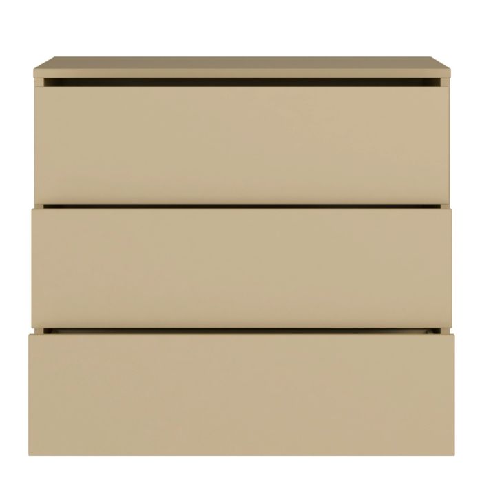 Alice Springs 3 Drawer Chest with Push-to-Open Drawers in Butter Yellow