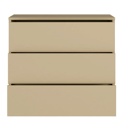 Alice Springs 3 Drawer Chest with Push-to-Open Drawers in Butter Yellow