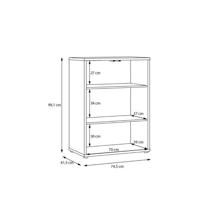 Alice Springs Tall 2 Door Cupboard with Push-to-Open Doors in Elegancia Oak