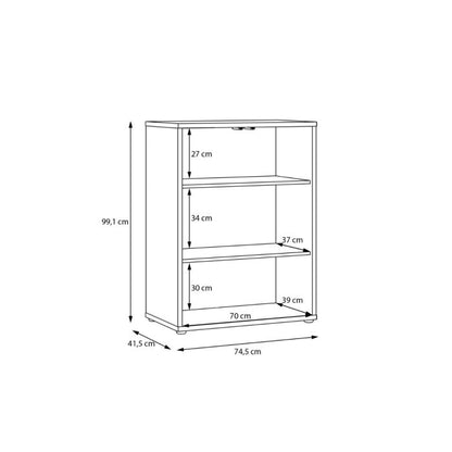 Alice Springs Tall 2 Door Cupboard with Push-to-Open Doors in Elegancia Oak