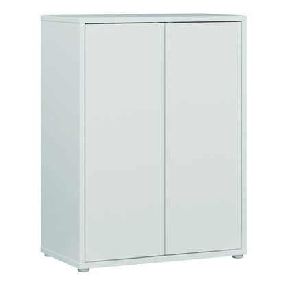 Alice Springs Tall 2 Door Cupboard with Push-to-Open Doors in Light Grey