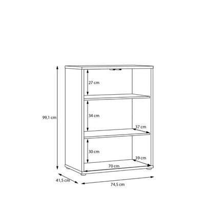 Alice Springs Tall 2 Door Cupboard with Push-to-Open Doors in Light Grey