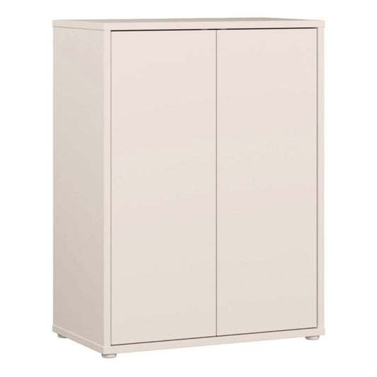 Alice Springs Tall 2 Door Cupboard with Push-to-Open Doors in Sand