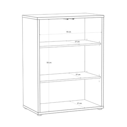 Alice Springs Tall 2 Door Cupboard with Push-to-Open Doors in Terracotta