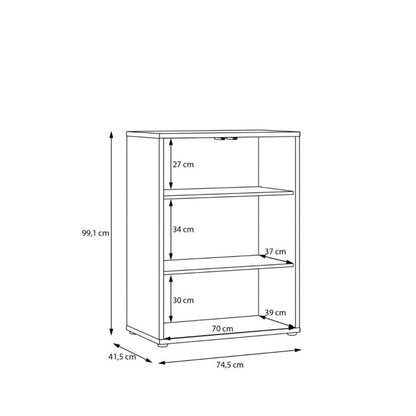 Alice Springs Tall 2 Door Cupboard with Push-to-Open Doors in Taupe
