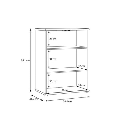 Alice Springs Tall 2 Door Cupboard with Push-to-Open Doors in Night Blue