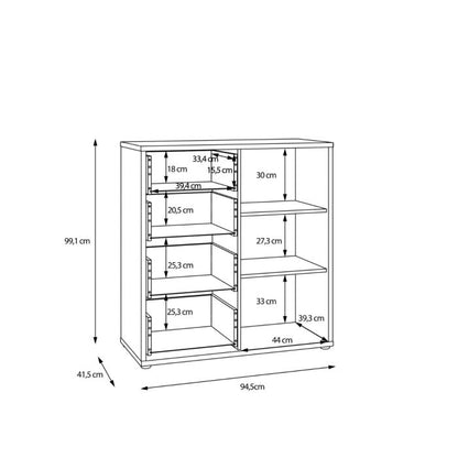 Alice Springs Storage Unit with 4 Drawers & 1 Door with Push-to-Open in Sand