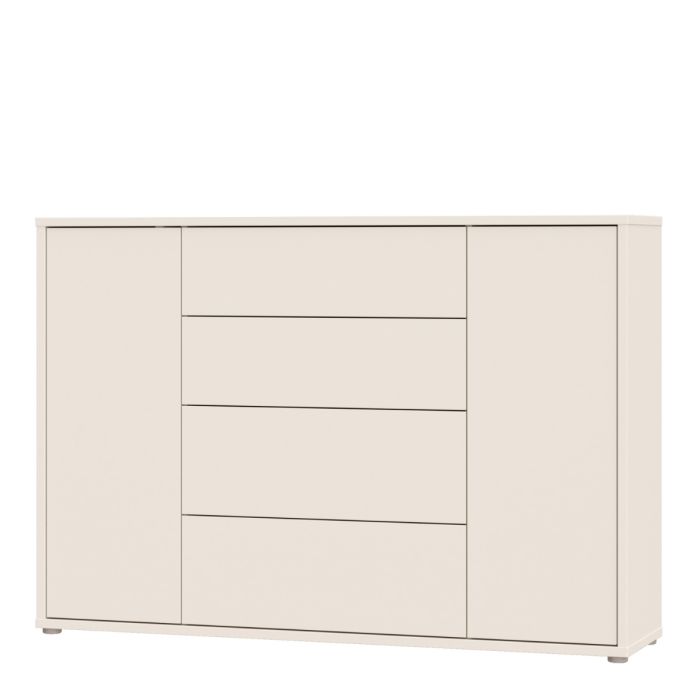 Alice Springs Wide Sideboard with 4 Drawers & 2 Doors with Push-to-Open in Sand