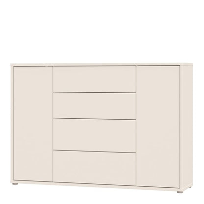 Alice Springs Wide Sideboard with 4 Drawers & 2 Doors with Push-to-Open in Sand