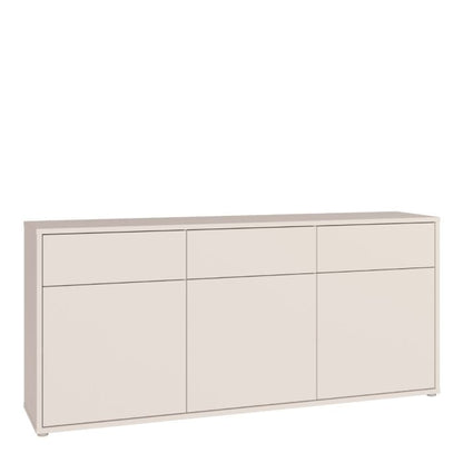Alice Springs 3 Door 3 Drawer Sideboard with Push-to-Open Drawers in Sand
