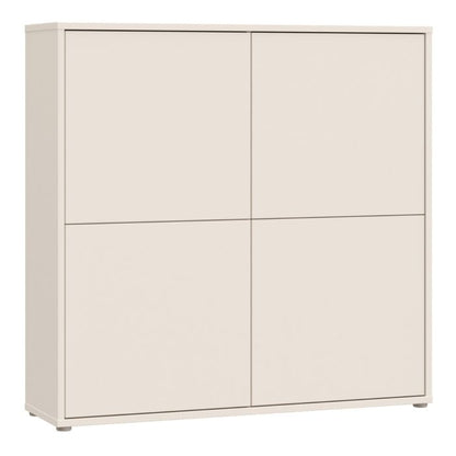 Alice Springs 4 Door Large Storage Cabinet with Push-to-Open Doors in Sand