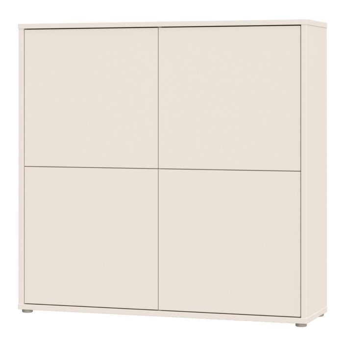 Alice Springs 4 Door Large Storage Cabinet with Push-to-Open Doors in Sand