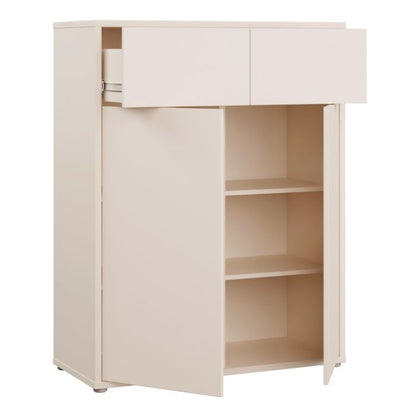 Alice Springs Storage Cabinet with 2 Doors & 2 Drawers with Push-to-Open in Sand