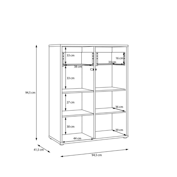 Alice Springs Storage Cabinet with 2 Doors & 2 Drawers with Push-to-Open in Sand