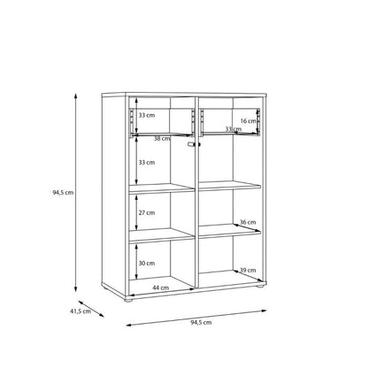 Alice Springs Storage Cabinet with 2 Doors & 2 Drawers with Push-to-Open in Sand