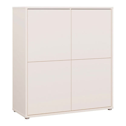 Alice Springs 4 Door Storage Cabinet with Push-to-Open Doors in Sand