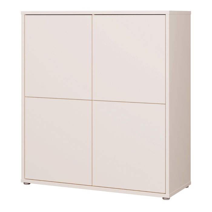Alice Springs 4 Door Storage Cabinet with Push-to-Open Doors in Sand