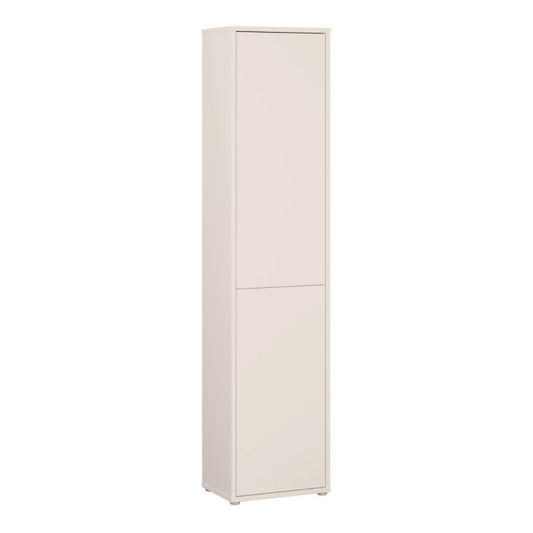 Alice Springs Narrow Tall Cupboard with 2 Push-to-Open Doors in Sand