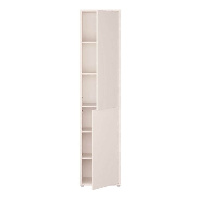 Alice Springs Narrow Tall Cupboard with 2 Push-to-Open Doors in Sand