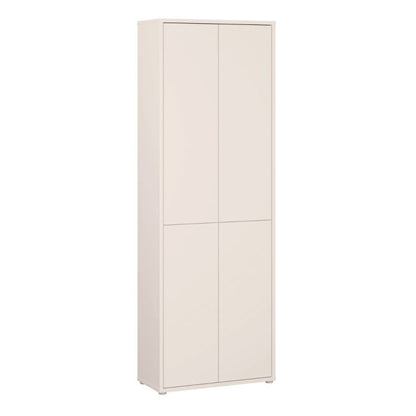 Alice Springs 4 Door Tall Storage Cabinet with Push-to-Open Doors in Sand