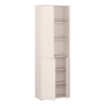 Alice Springs 4 Door Tall Storage Cabinet with Push-to-Open Doors in Sand