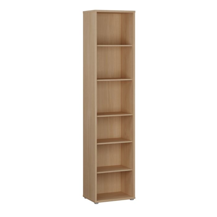 Alice Springs Tall Narrow Bookcase with 5 Shelves in Elegancia Oak